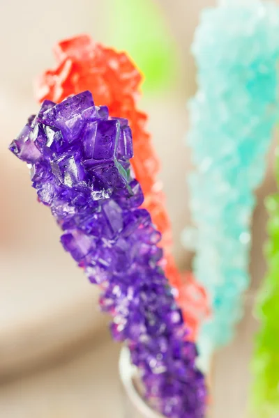 Doce Sugary Multi colorido Rock Candy — Fotografia de Stock