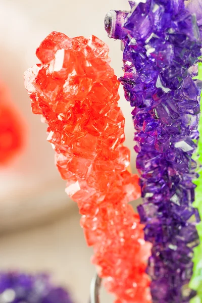 Doce Sugary Multi colorido Rock Candy — Fotografia de Stock