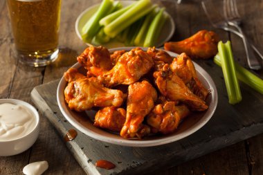 Spicy Homemade Buffalo Wings clipart