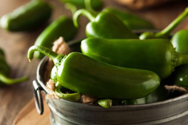 Organic Green Jalapeno Peppers clipart