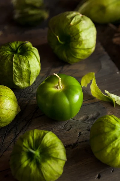 Healthy Organic Green Tomatillos — Stock Photo, Image