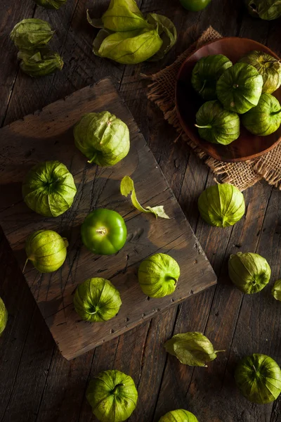 健康的な有機緑 Tomatillos — ストック写真