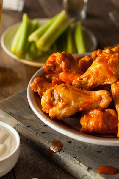 Spicy Homemade Buffalo Wings — Stock Photo, Image