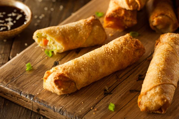 Homemade Fried Pork EggRolls — Stock Photo, Image