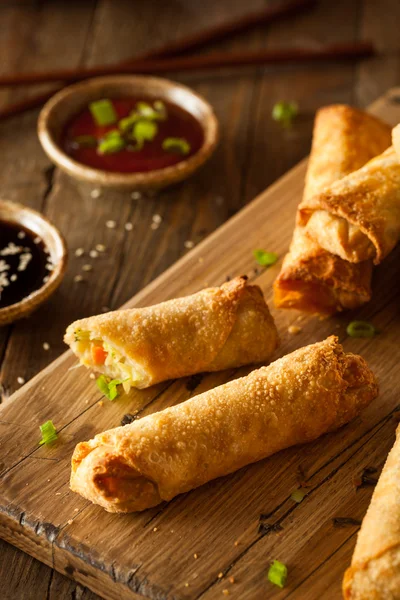 Homemade Fried Pork EggRolls — Stock Photo, Image