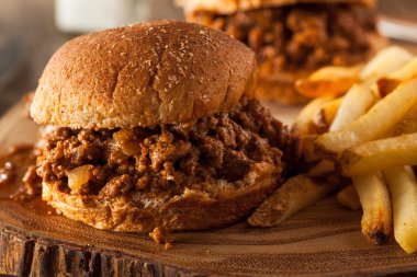 Ev yapımı Barbekü kıymalı sandviç