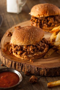 Ev yapımı Barbekü kıymalı sandviç