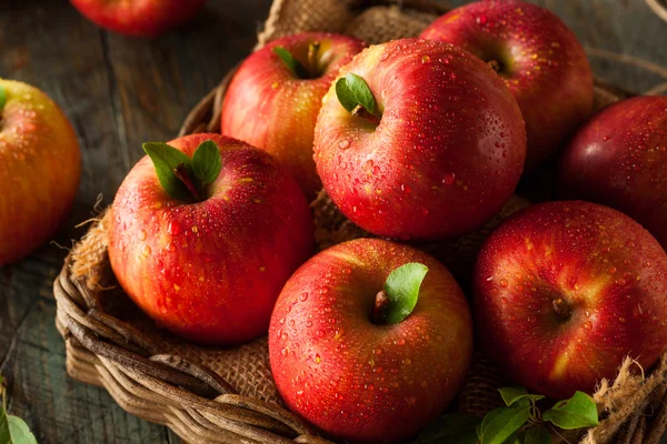 Manzanas Fuji rojas crudas — Foto de Stock