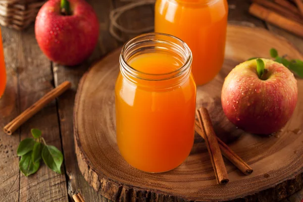 Sidra de manzana naranja orgánica — Foto de Stock