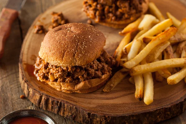 Huisgemaakte BBQ-Sloppy Joe Sandwiches — Stockfoto