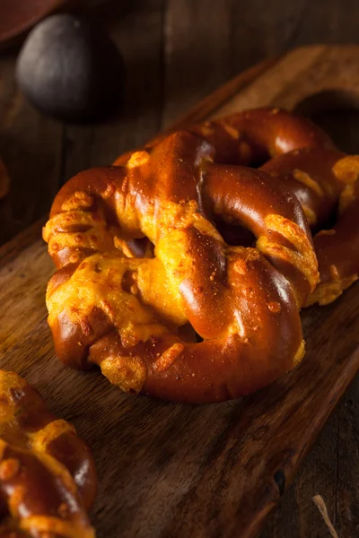 Cheesy German Soft Pretzels — Stock Photo, Image