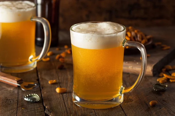Zlaté pivo ve sklenici Stein — Stock fotografie
