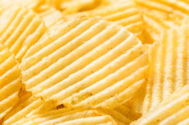 Homemade Ruffled Crinkle Cut Potato Chips with Sea Salt