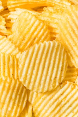 Homemade Ruffled Crinkle Cut Potato Chips with Sea Salt