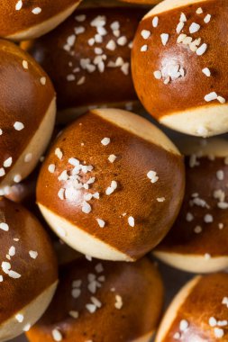 Salty Homemade Soft Pretzel Bites with Mustard and Cheese