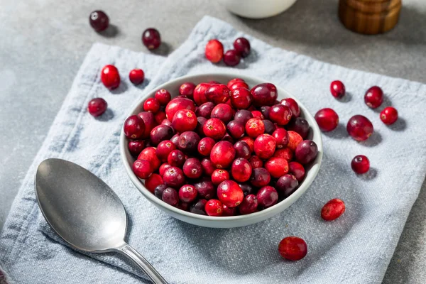 Healthy Organic Red Raw Cranberries in a Bowl