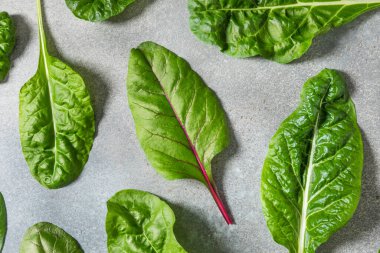 Organik Çiğ Gökkuşağı Chard ile Pişirmeye Hazır