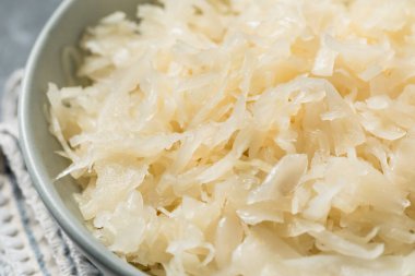 Organic Raw White German Sauerkraut to Eat in a Bowl