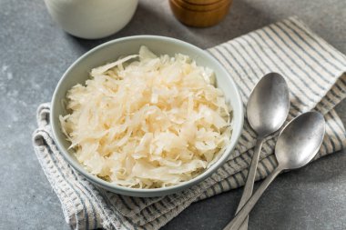 Organic Raw White German Sauerkraut to Eat in a Bowl