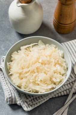 Organic Raw White German Sauerkraut to Eat in a Bowl