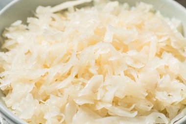 Organic Raw White German Sauerkraut to Eat in a Bowl