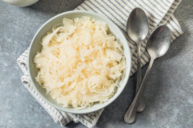 Organic Raw White German Sauerkraut to Eat in a Bowl