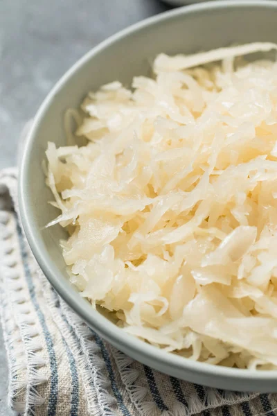 Organic Raw White German Sauerkraut to Eat in a Bowl