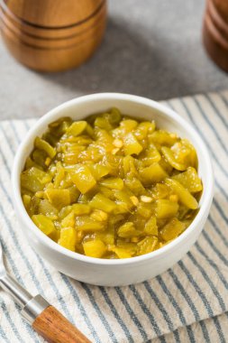 Organik Dilimlenmiş Kapaklı Biberler Birlikte Pişirmeye Hazır