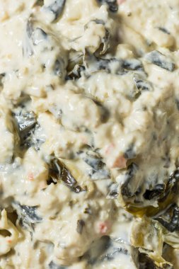 Ev yapımı sağlıklı ıspanak enginarı. Kepekli kraker.