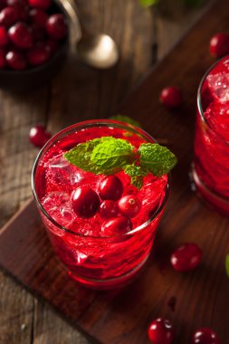 Ev yapımı ayyaş kızılcık kokteyl