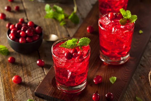 Homemade Boozy Cranberry Cocktail — Stock Photo, Image