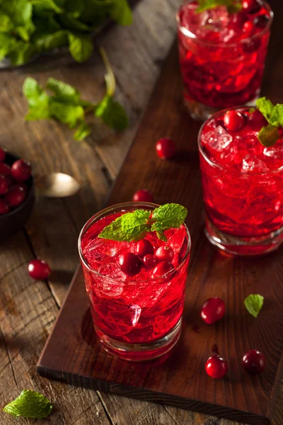 Hemgjord Boozy tranbär Cocktail — Stockfoto