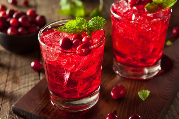 Homemade Boozy Cranberry Cocktail — Stock Photo, Image