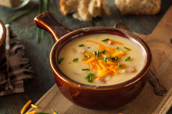 Sopa de queijo de cerveja caseira — Fotografia de Stock