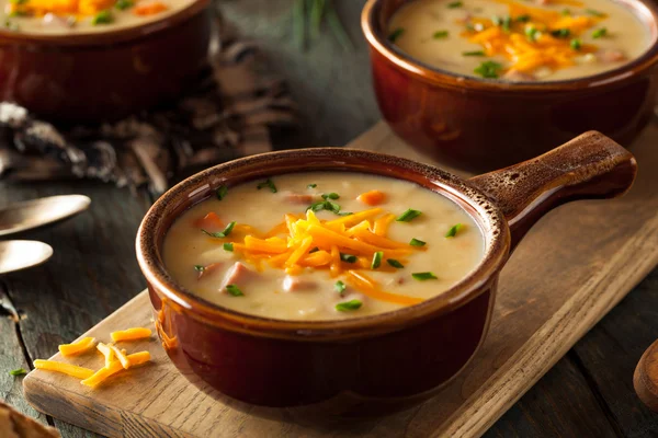 Sopa de queijo de cerveja caseira — Fotografia de Stock