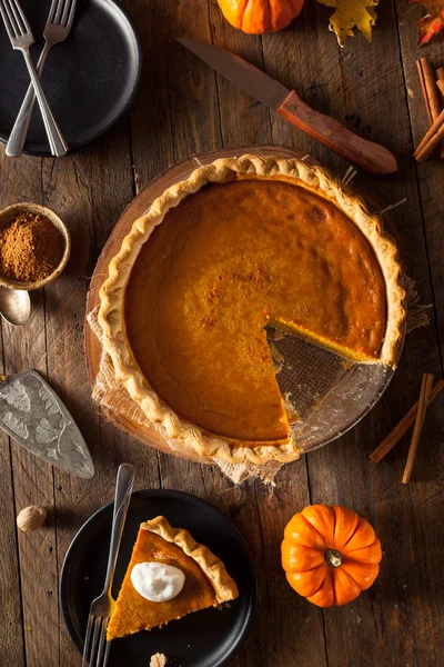 Torta de abóbora caseira festiva — Fotografia de Stock