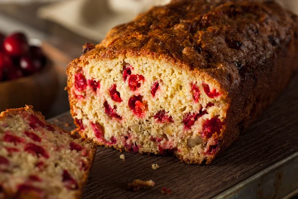 Hot Homemade Cranberry Bread — Stock Photo, Image