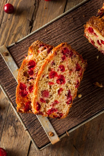 Hot Homemade Cranberry Bread — Stock Photo, Image