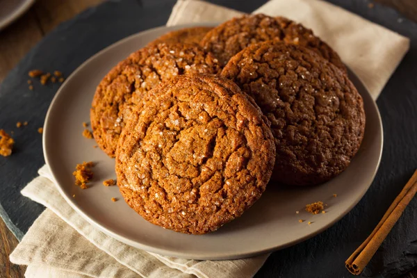 Teplý domácí Gingersnap soubory cookie — Stock fotografie