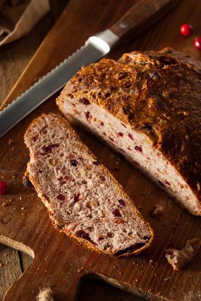 Homemade Walnut Cranberry Bread — Stock Photo, Image