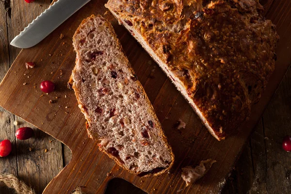 Homemade Walnut Cranberry Bread — Stock Photo, Image