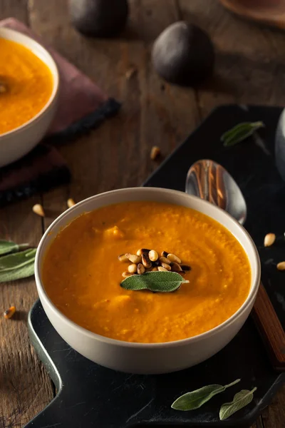 Zelfgemaakte wortel gember soep — Stockfoto