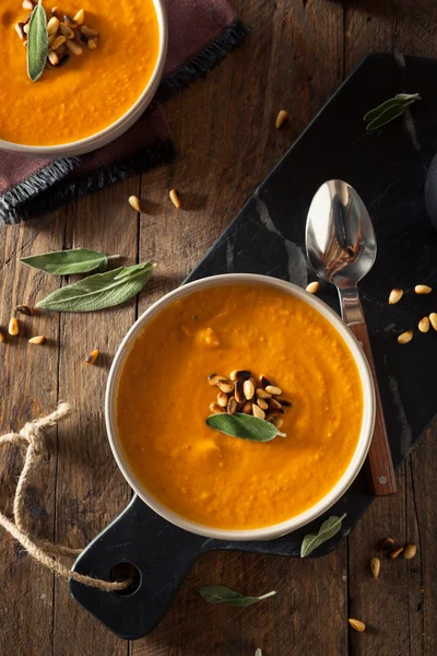Hausgemachte Karotten-Ingwer-Suppe — Stockfoto