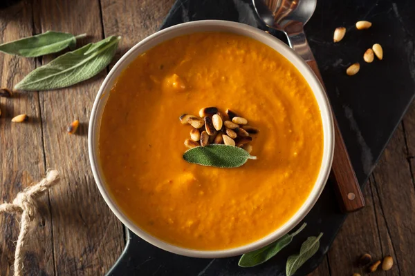 Sopa de gengibre de cenoura caseira — Fotografia de Stock