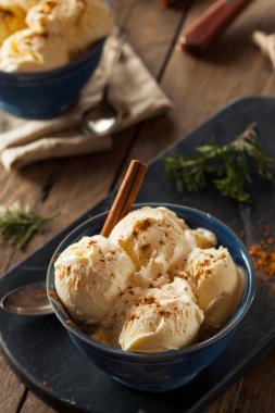 Soğuk ev yapımı Eggnog dondurma