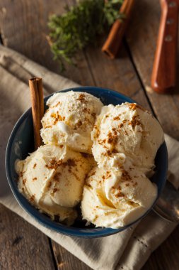 Soğuk ev yapımı Eggnog dondurma