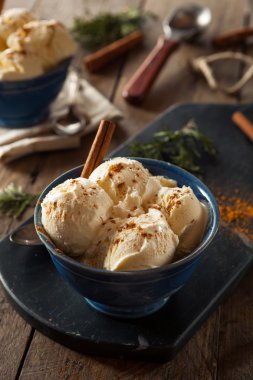 Soğuk ev yapımı Eggnog dondurma