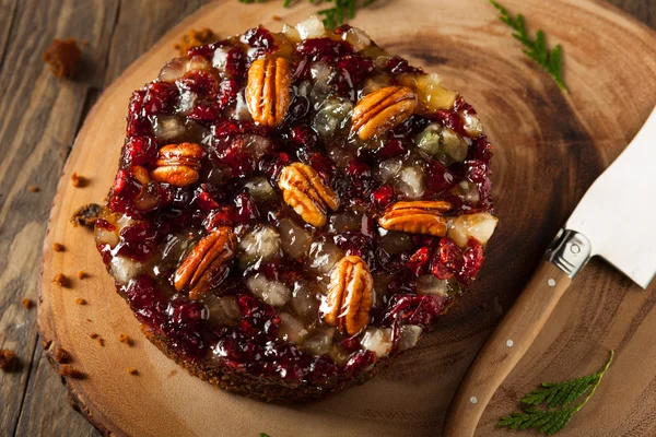 Festive Holiday Fruit Cake — Stock Photo, Image