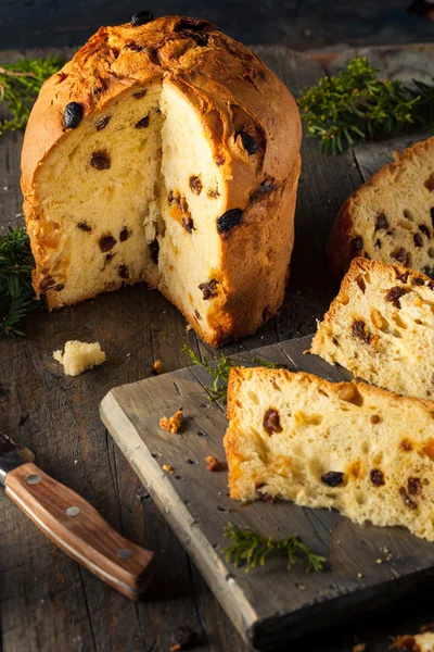 Homemade Christmas Even Panettone Bread — Stock Photo, Image