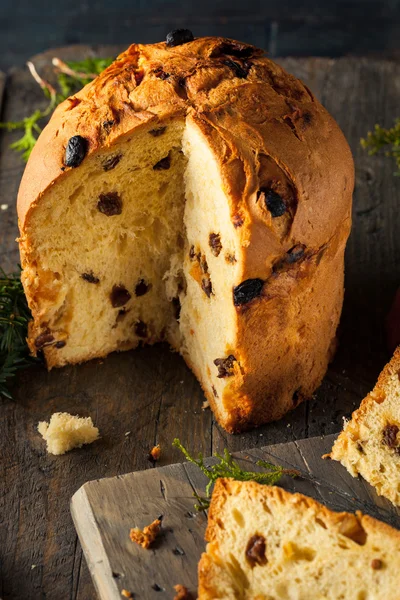 Homemade Christmas zelfs Panettone brood — Stockfoto